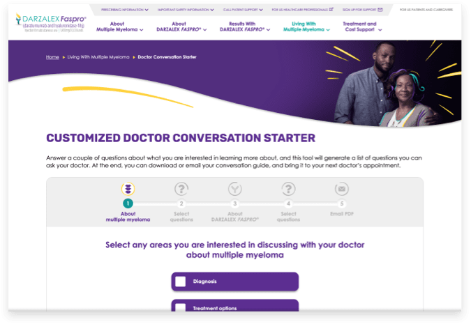 Customized doctor conversation starter