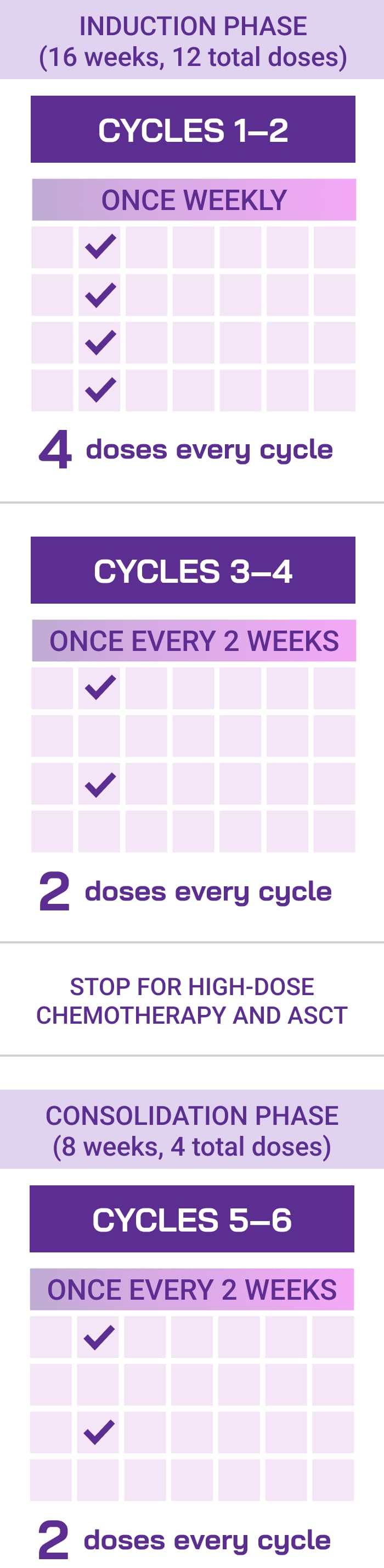 Dosing schedule with DARZALEX FASPRO® + VRd regimen